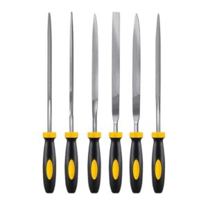 SGS Mini Eğe Seti 6 Parça 5x180 mm Yüksek Karbon Çelik – Düz/Kare/Oval/Üçgen/Yuvarlak