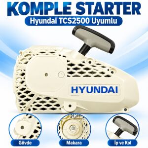 Hyundai TCS2500 Komple Starter Marş Grubu Çekme İpi ve Kolu Dahil