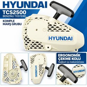 Hyundai TCS2500 Komple Starter Marş Grubu Çekme İpi ve Kolu Dahil