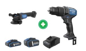 Hyundai 20X Akülü Set HD20X-60 Darbeli Matkap + AG20X-115 Avuç Taşlama