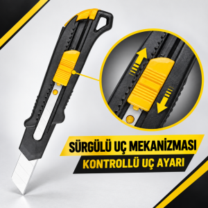 SGS Plastik Gövdeli Maket Bıçağı – 5 Adetli Ekonomik Paket