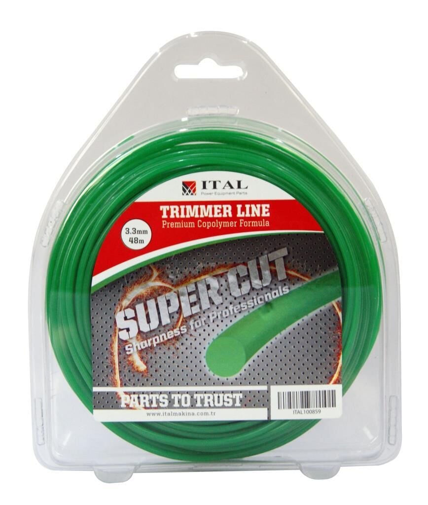Ital 3.30Mm 48 Mt.Yuvarlak Yeşil Tırpan Misinası Ot Çim Kesme İpi