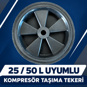 25/50 L Kompresör Uyumlu Taşıma Tekeri – Yedek Parça