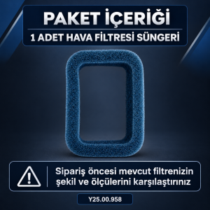 HYX65 / HYX65S / HYX55-T / HYX55T Uyumlu Hava Filtresi Süngeri