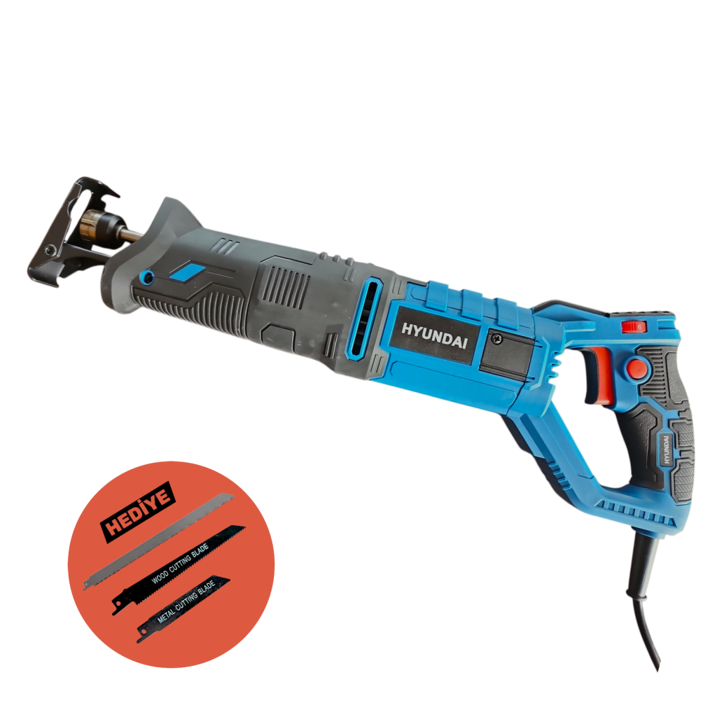 Hyundai HRS850 850W Tilki Kuyruğu Testere + 300mm Paslanmaz Et Kemik Bıçağı Seti