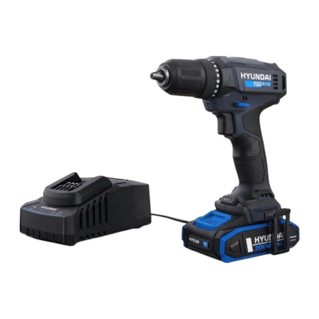 Hyundai DD20S-40TT 20V Akülü Matkap 40Nm 2 Vites LED 2.0Ah + Şarj