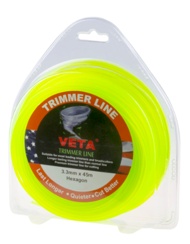 Veta 3.3 mm 45 metre Sarı Tırpan Misinası 6 Köşe
