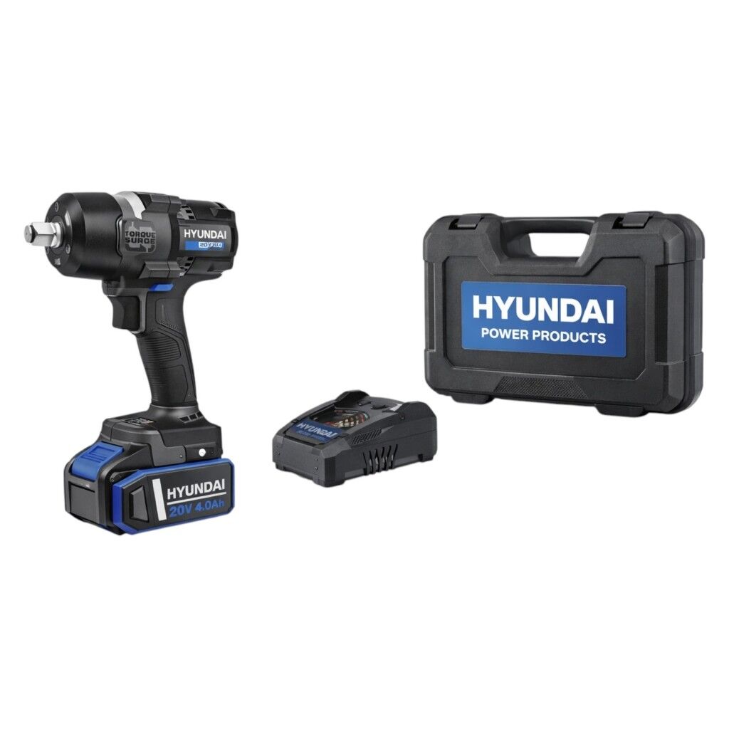 Hyundai IW20X-700FT Akülü Darbeli Somun Sıkma 20V 700Nm Kömürsüz Motor Tek Akülü Şarjlı Set