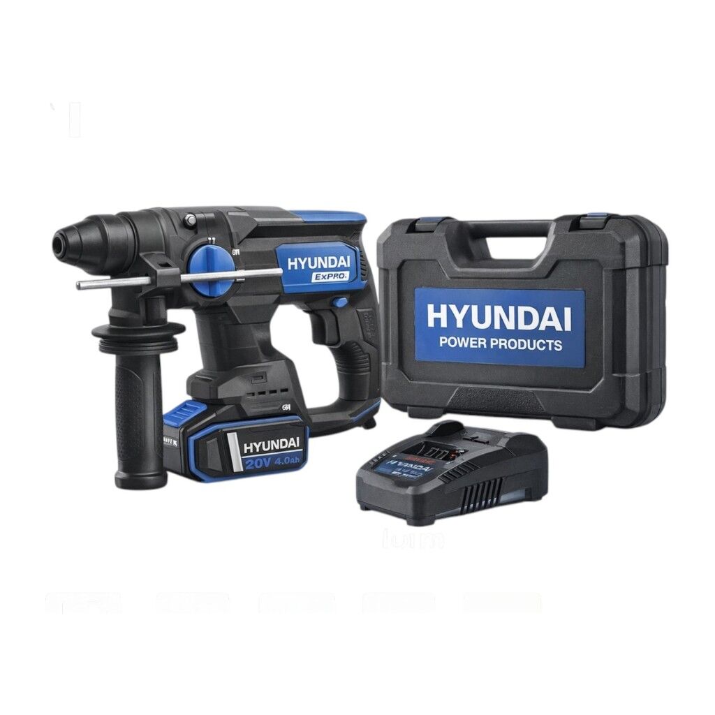 Hyundai RH20X-20FT Akülü Kırıcı Delici SDS Plus 20V 2 Joule Darbeli Matkap Seti Tek Akülü Kömürsüz Motor