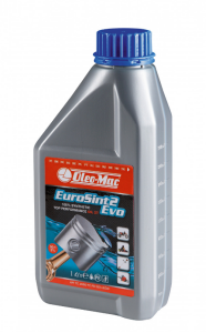 OleoMac İki Zamanlı Motor Yağı 1 Litre Eurosint Sentetik Yağ Ölçekli Şişe
