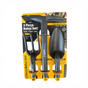 SGS 3120 3 Parça Bahçe Seti Kürek Tırmık Çapa Dayanıklı Ergonomik El Aletleri