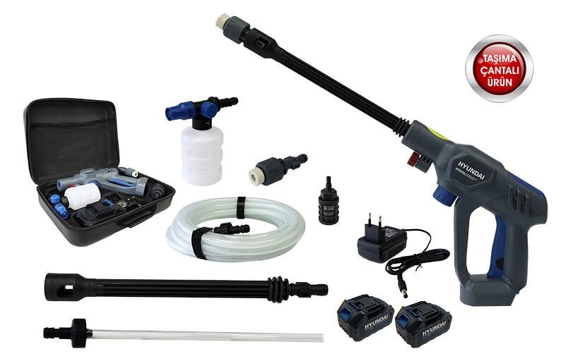 Hyundai HYW45LI Akülü Basınçlı Yıkama Tabancası Taşıma Çantalı 45 Bar