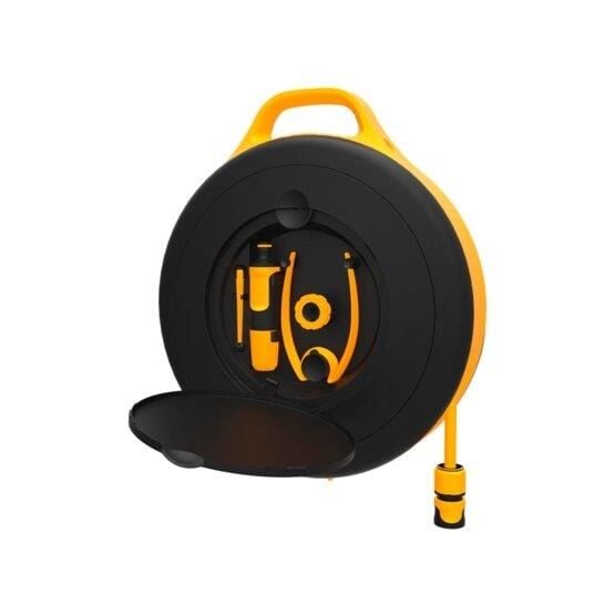 Fiskars Hortum Makara Seti S 3/8''(9MM) 15m, Siyah