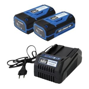 Hyundai HYC60LI-2 58V Akülü Zincirli Testere – 40 cm Oregon Pala, Çift Akü (2x2.5Ah), Fırçasız Motor, Anti-Kick Güvenlik Sistemi