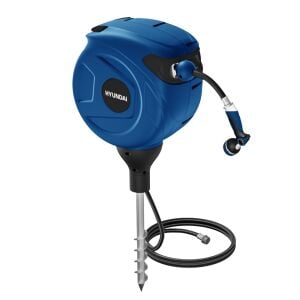 Hyundai 5840 Otomatik Hortum Makarası 25 Metre Bahçe Hortum Sarma Sistemi Toprağa Sabitlenebilir