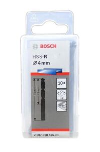 Bosch - Metal Matkap Ucu Hss-R, Dın 338 - 4 X 43 X 75 Mm - 10'Lu Paket