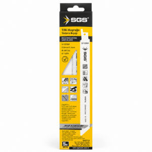 SGS S1122HF Tilki Kuyruğu Testere Bıçağı 225 mm Bi-Metal 5’li Metal Kesim Bıçağı