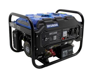 Hyundai HHY3300E Benzinli Jeneratör – 2.8 kW, 7 HP, 213 cc, Monofaze, Marşlı ve İpli Çalıştırma, AVR’li, 12 Litre Depo