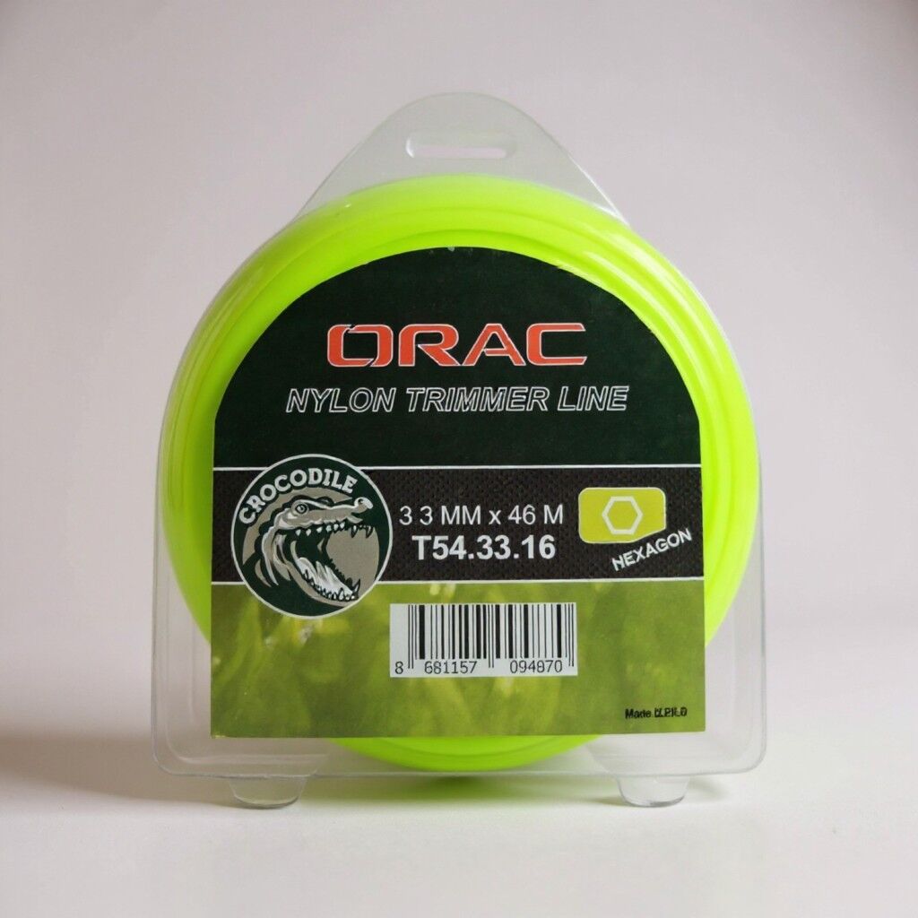 Orac 3,30 mm 46 Metre Altı Köşe Sarı Tırpan Misinası