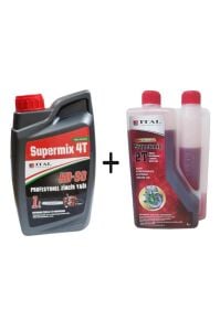 Ital Motorlu Testere Yağ Seti Maksi – Zincir Yağı 1L + Süpermix 2T Yağ 1L (2’li Paket)