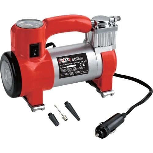 Attlas Eco Hk 150 Metal Gövdeli Araç Kompresörü (Lambalı-Bot Ve Top Şişirme Aparatlı)