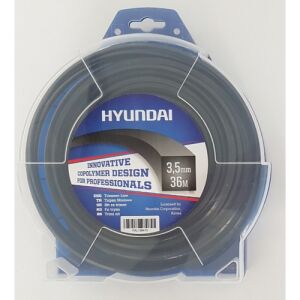 Hyundai 3.30 mm 42 mt.Dört Köşe Siyah Tırpan Misinası Ot Çim Kesme İpi