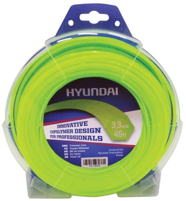 Hyundai 3.30 mm 46 mt.Altı Köşe Sarı Tırpan Misinası Ot Çim Kesme İpi