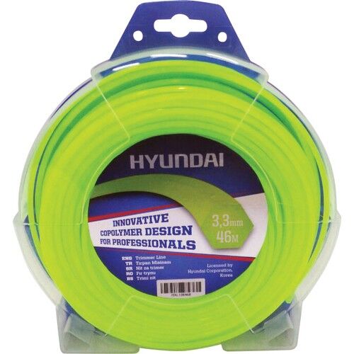 Hyundai 3.00 mm 58 mt.Altı Köşe Sarı Tırpan Misinası Ot Çim Kesme İpi