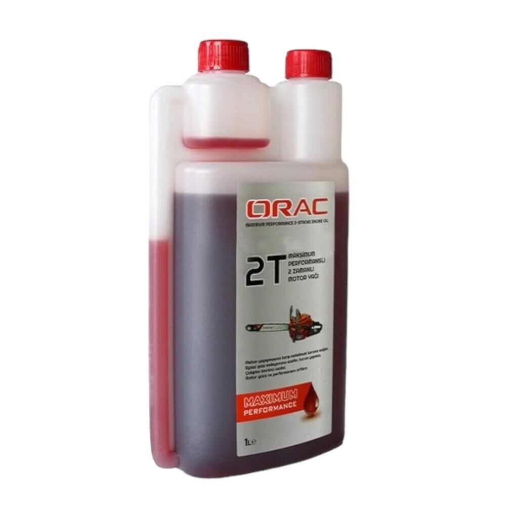 Orac 2 Zamanlı Motor Yağı 1 Litre Ölçekli Kırmızı