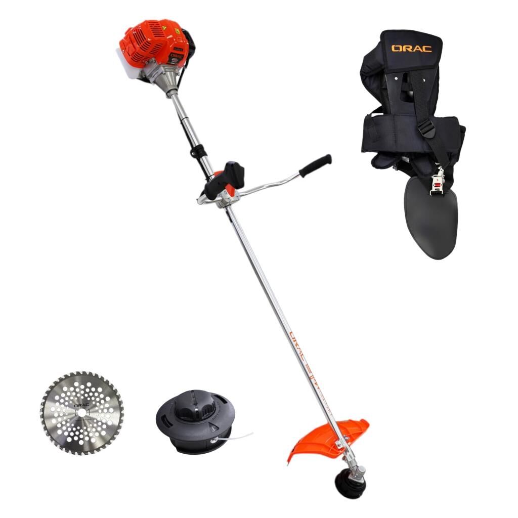 Orac CG650PRO Motorlu Tırpan Yan Tip 3.5Hp 62cc – Askılık + Misina Başlık + Elmas Daire Testere