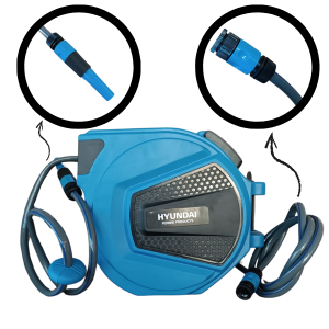 Hyundai 5861 Otomatik Hortum Makarası ve Hortum Seti 1/2'' 20m Duvar Tipi