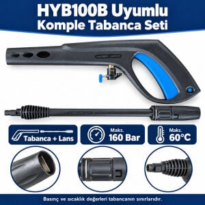 HYB100B Uyumlu Komple Basınçlı Yıkama Tabancası ve Lans Seti
