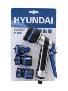 Hyundai G18006 Su Tabancası Alüminyum 8 Fonksiyonlu Adaptör Setli