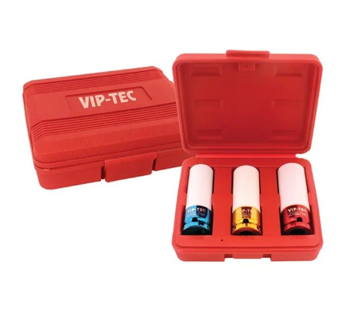 Viptec VT117103 1/2'' Havalı Derin Lokma Anahtar Takımı 3 Parça