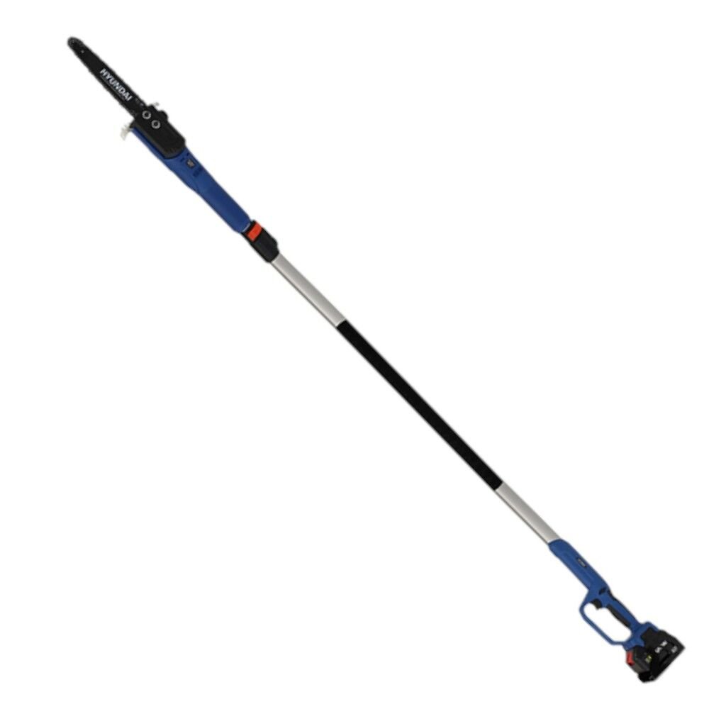 Hyundai HCST210 Akülü Yüksek Dal Budama Testeresi 900W 21V 2x4Ah Çift Akü, 10” Kılavuz, 3,5m Uzunluk