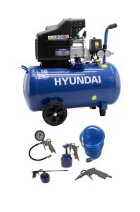 Hyundai BM2050 Hava Kompresörü 2 Hp 50 Lt + 5 Parça Aksesuar Seti (BM2050 Paket)