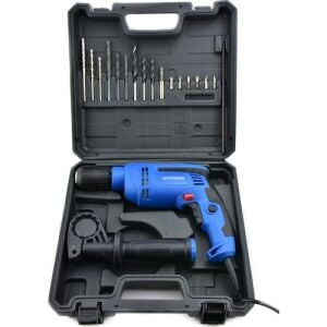 Hyundai HP710Set 710W Darbeli Matkap | 13 mm Mandren – 2 Kademeli Hız Ayarı – Plastik Çantalı + 16 Parça Uç Seti – 2 Yıl Garantili