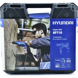 Hyundai HP710Set 710W Darbeli Matkap | 13 mm Mandren – 2 Kademeli Hız Ayarı – Plastik Çantalı + 16 Parça Uç Seti – 2 Yıl Garantili