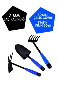 escpowertools Hobi Bahçe Seti 3’lü Kürek Tırmık ve Çapa Çiçek Bakım Seti