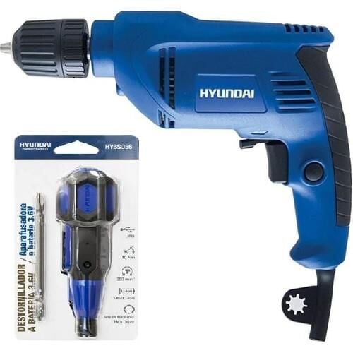 Hyundai 2'li Seti (Hyundai HP450X Darbesiz Matkap +Hyundai HYBSD36 USB Şarjlı Tornavida