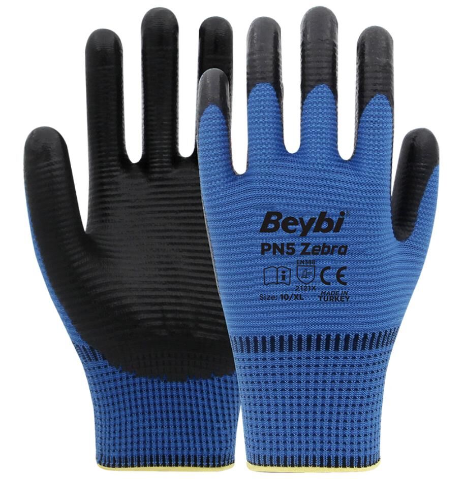 Beybi PN5 Zebra Nitril Eldiven No:10