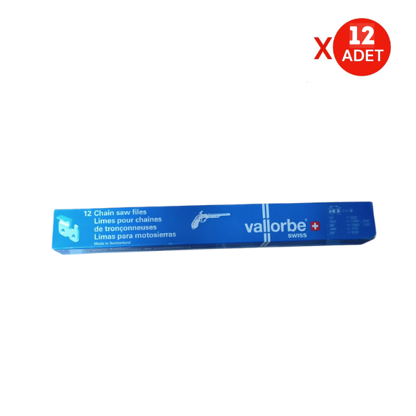 Vallorbe 13/64 Zincir Bileme Eğesi 5.2mm 12 Adet
