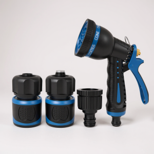 Hyundai 58751 Su Tabancası ve Adaptör Seti | 4 Parça – 8 Farklı Jet Seçeneği – 13/15 mm Hortum Uyumlu